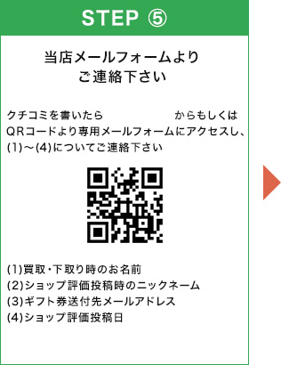 当店メールフォームよりご連絡下さい