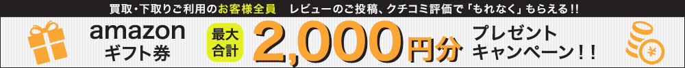 amazonギフト券最大合計2,000円分プレゼントキャンペーン