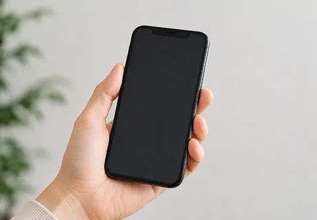 スマートフォンを持つ手