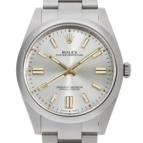 ロレックス オイスターパーペチュアル41 シルバー 124300