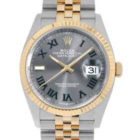 ロレックス デイトジャスト 126233 ジュビリーブレス グレー/グリーンローマ