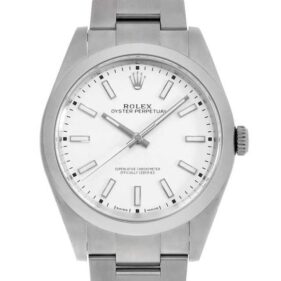 ロレックス オイスターパーペチュアル 39 114300 ホワイト