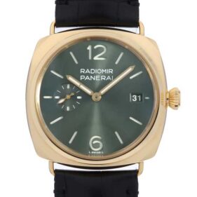 パネライ ラジオミール クアランタ イエローゴールド 40mm グリーン PAM01437