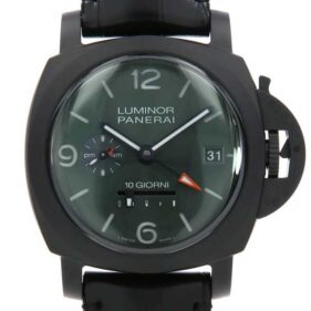パネライ ルミノール ディエチ ジョルニ GMT チェラミカ グリーン PAM01483