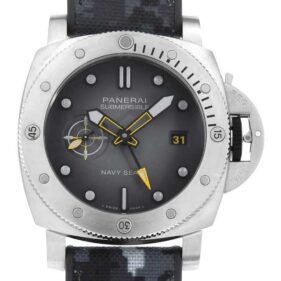 パネライ サブマーシブル GMT ネイビーシールズ 44mm グレー PAM01323