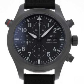 IWC パイロットウォッチ ダブルクロノグラフトップガン・セラタニウム IW371815